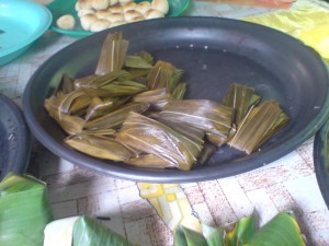 kuih puteri dua sebilik daun palas