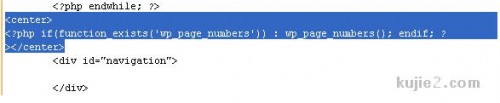 cara letak code wp page numbes