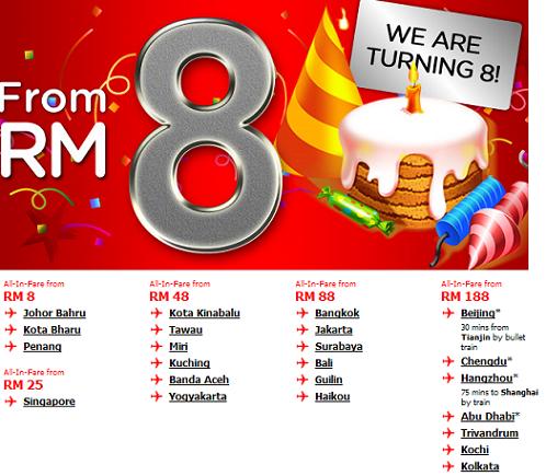 ulangtahun ke 8 Airasia