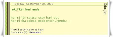post pertama sebagai blogger