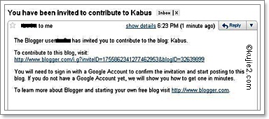 invitation gmail Tukar Usernama Login Blogspot