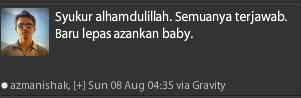 tweet Kelahiran 08 08 2010 – Tahniah Mr & Mrs Kreuger
