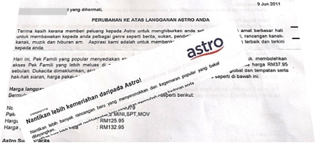 astro naik harga Unsubscribe Package Astro